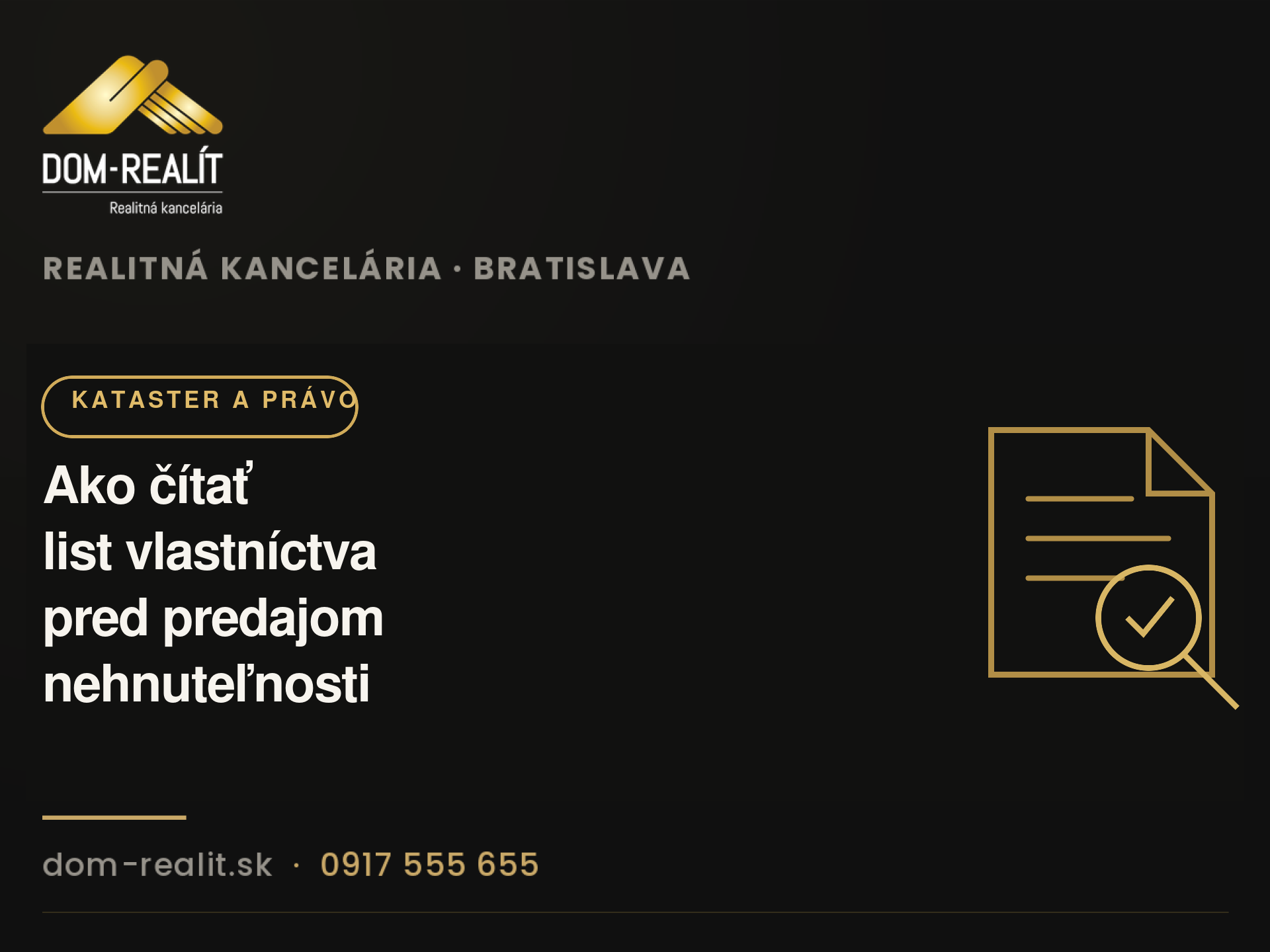 Ako čítať list vlastníctva pred predajom nehnuteľnosti