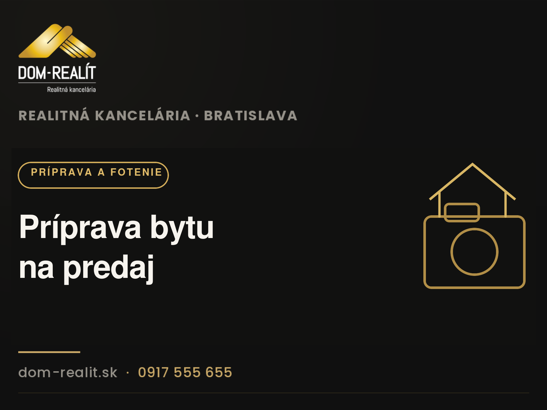 Príprava bytu na predaj a fotenie