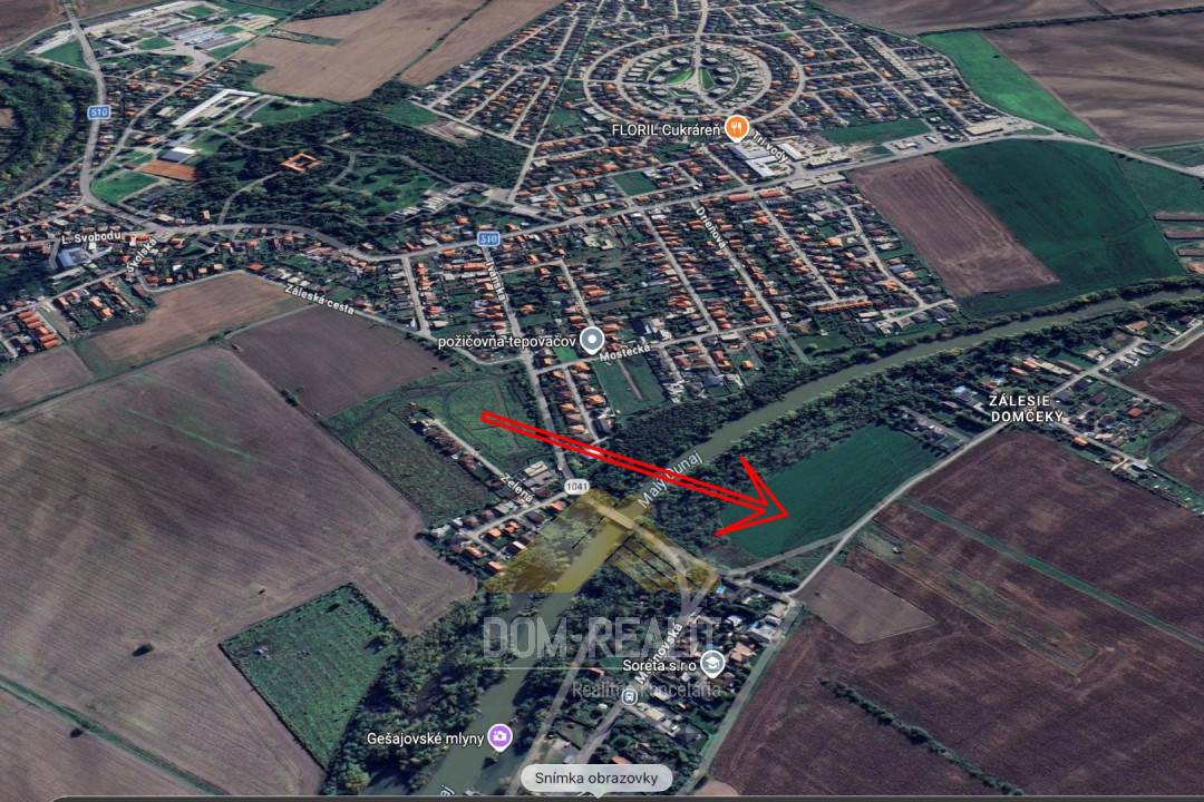 Nehnutelnost DOM-REALÍT, Stavebný pozemok v novej lokalite pri Malom Dunaji